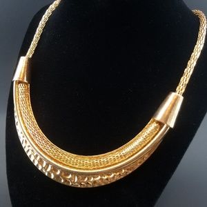 Rose Gold Statement Necklace Chain Metal